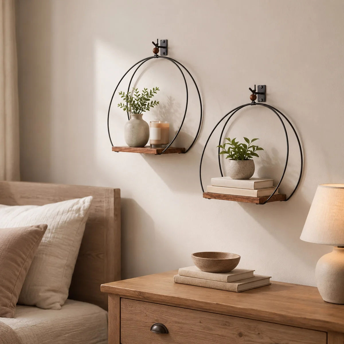 2-Piece Metal Wall Candle Sconce Set, Foldable Trays 11.8'' thumbnail 3